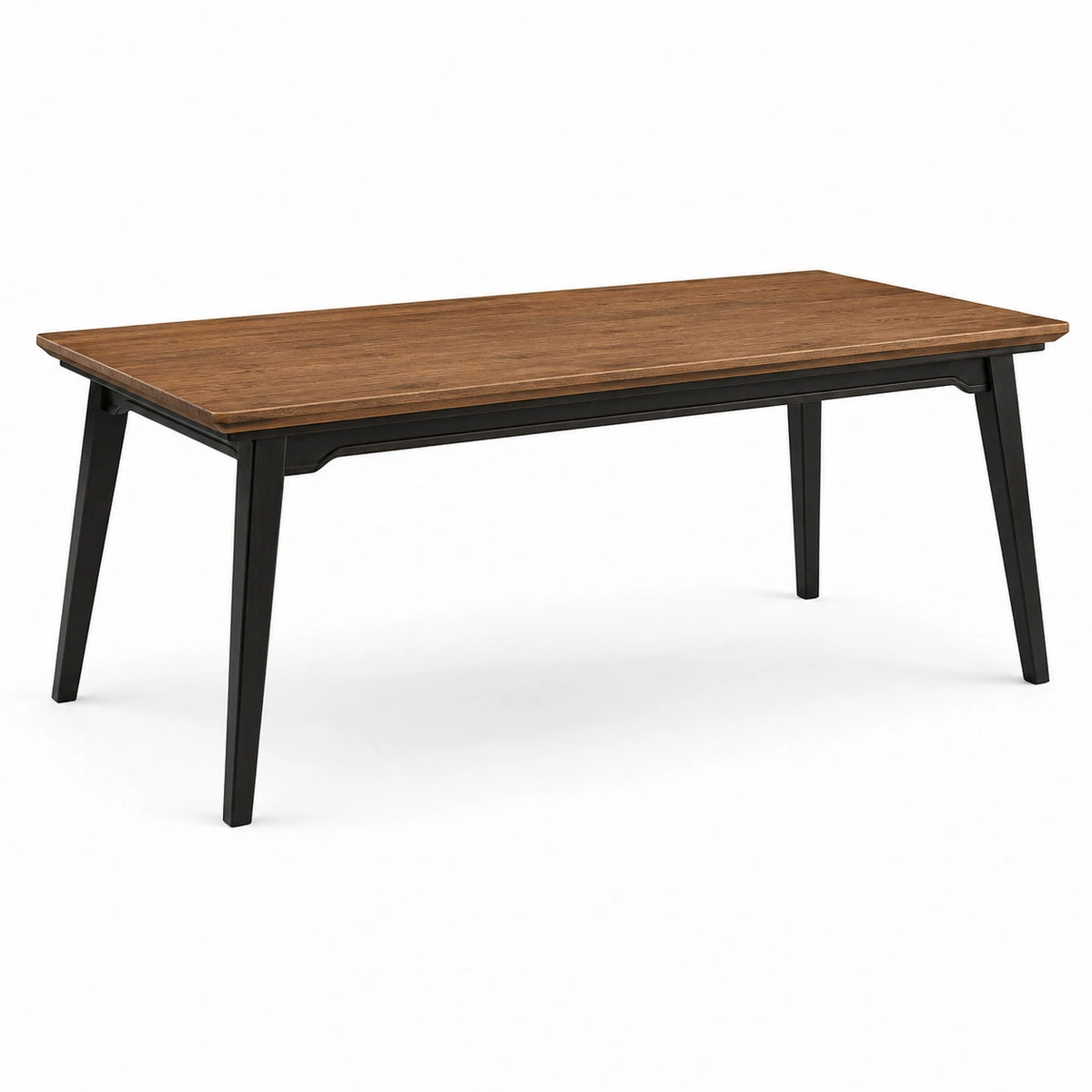 Table à manger rectangulaire 160 × 80 × 75 cm, marron effet bois et métal noir, style industriel